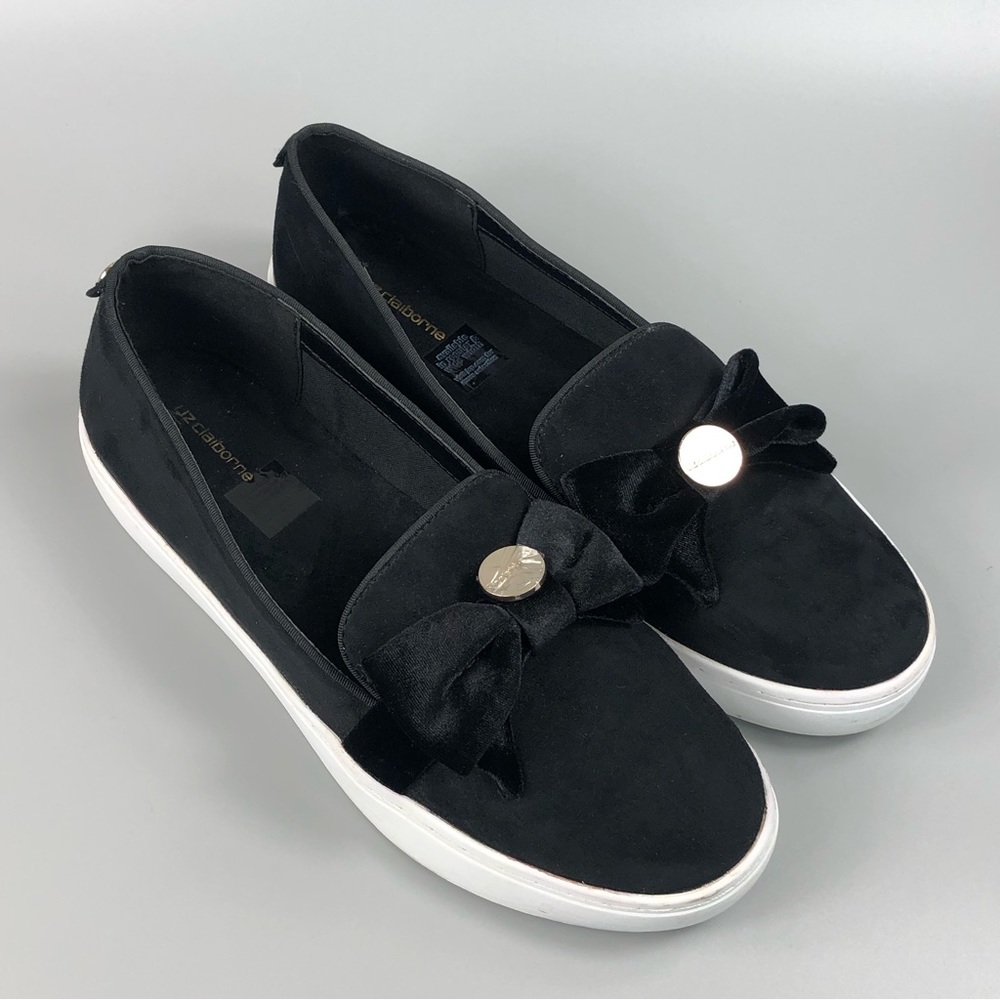 Liz Claiborne Women’s Velvet Bow Slip-On Sneakers Size 9M